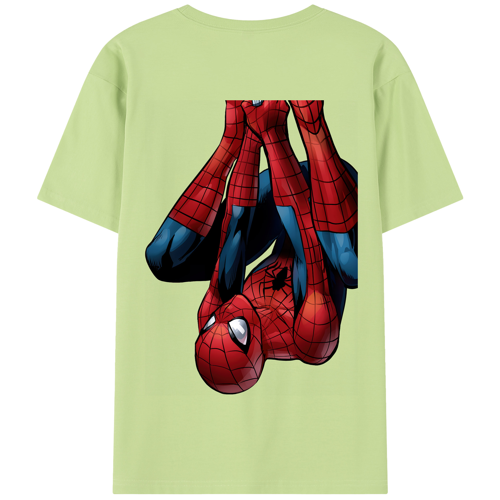 Spider Man スパイダーマン 綿100％半袖Tシャツ（背面プリント）